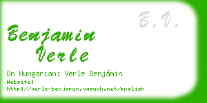 benjamin verle business card