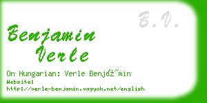 benjamin verle business card